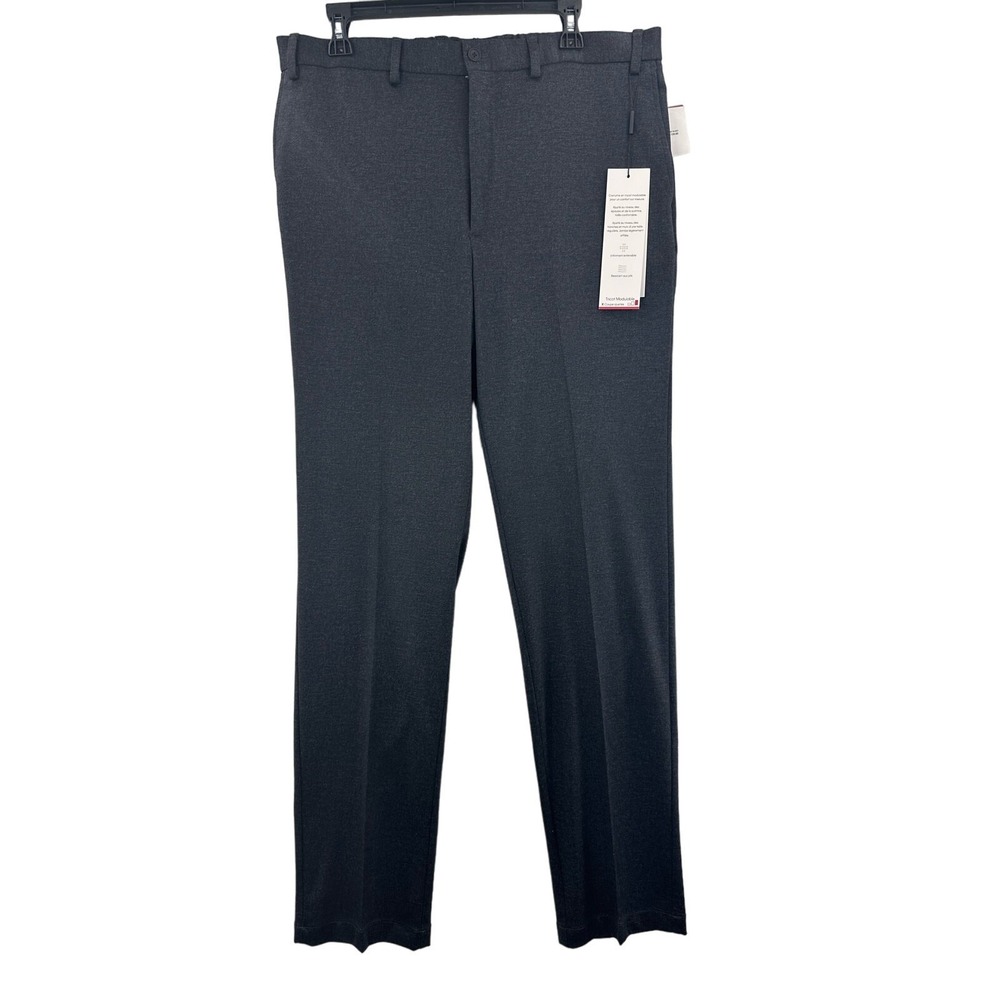 Calvin Klein Dress Pants Mens 36x34 Grey New Slim Fit Flat Front JDADPJ9Y0020